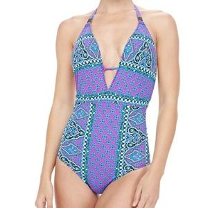 Nanette Lepore Medallion Paisley 1 piece swimsuit